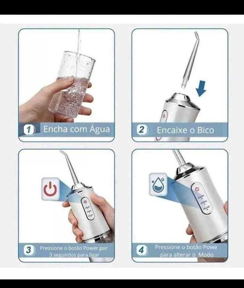 Irrigador Bucal Portátil Limpieza Dental