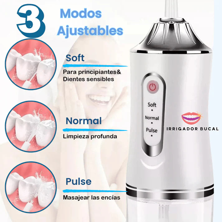 Irrigador Bucal Portátil Limpieza Dental